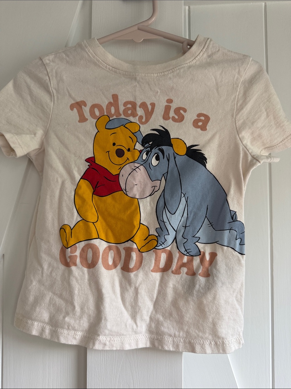 Old Navy Cream Winnie the Pooh & Eeyore Graphic Tee - Yellow, Blue